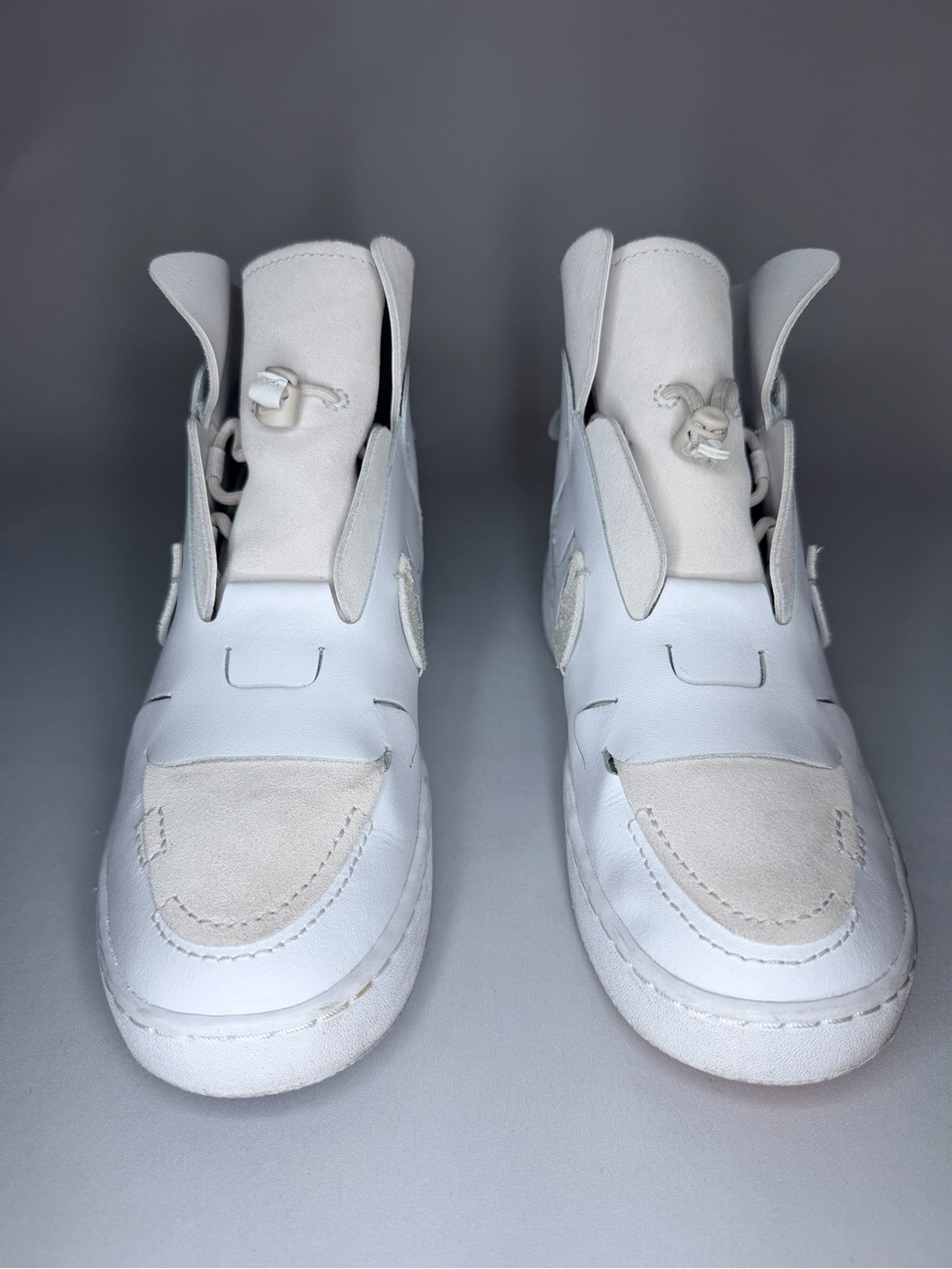 Nike Women’s White High-Top Sneakers with Suede Accents